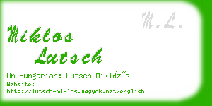 miklos lutsch business card